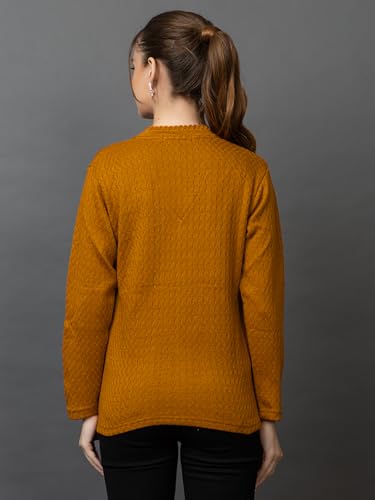 Image of Wear lusso Women Woolen V Neck Casual Wear Stylish Cardigan Sweaters for Winter with Side Pocket | Cozy and Warm Winter Sweater for Girls /Ladies