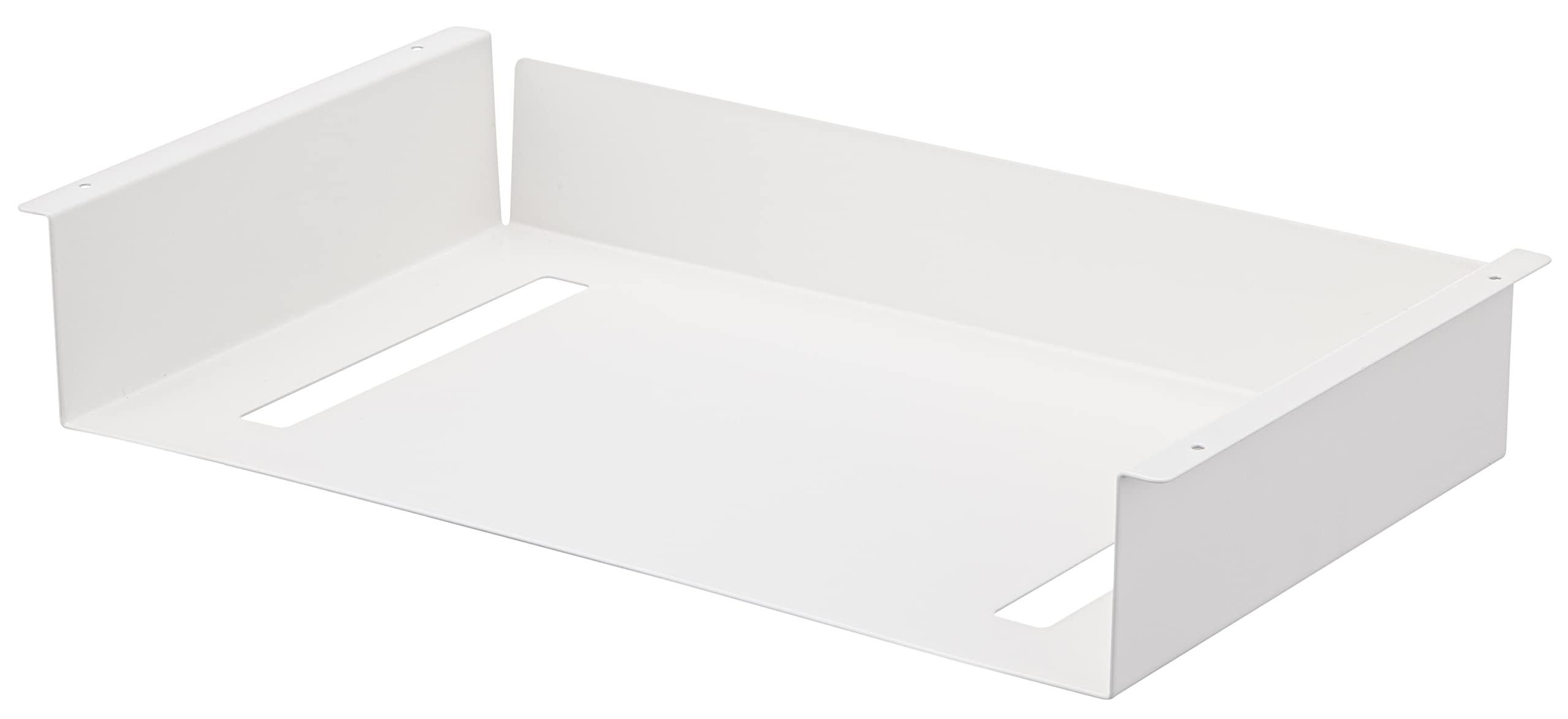 Yamazaki 5481 Tower Untertisch-Regal, weiß, Stahl, minimalistisch, 44 x 24.5 x 7 cm