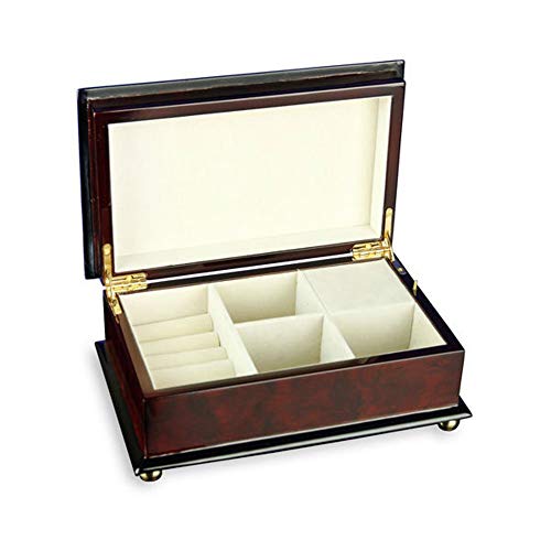 The San Francisco Music Box Company Classic Floral Musical Wooden Jewelry Box #TOP1