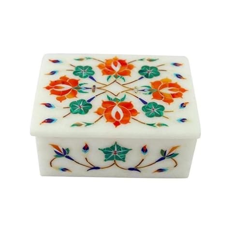 Boîte à bijoux en marbre pour coiffeuse, rangement octogonal pour bagues - 3