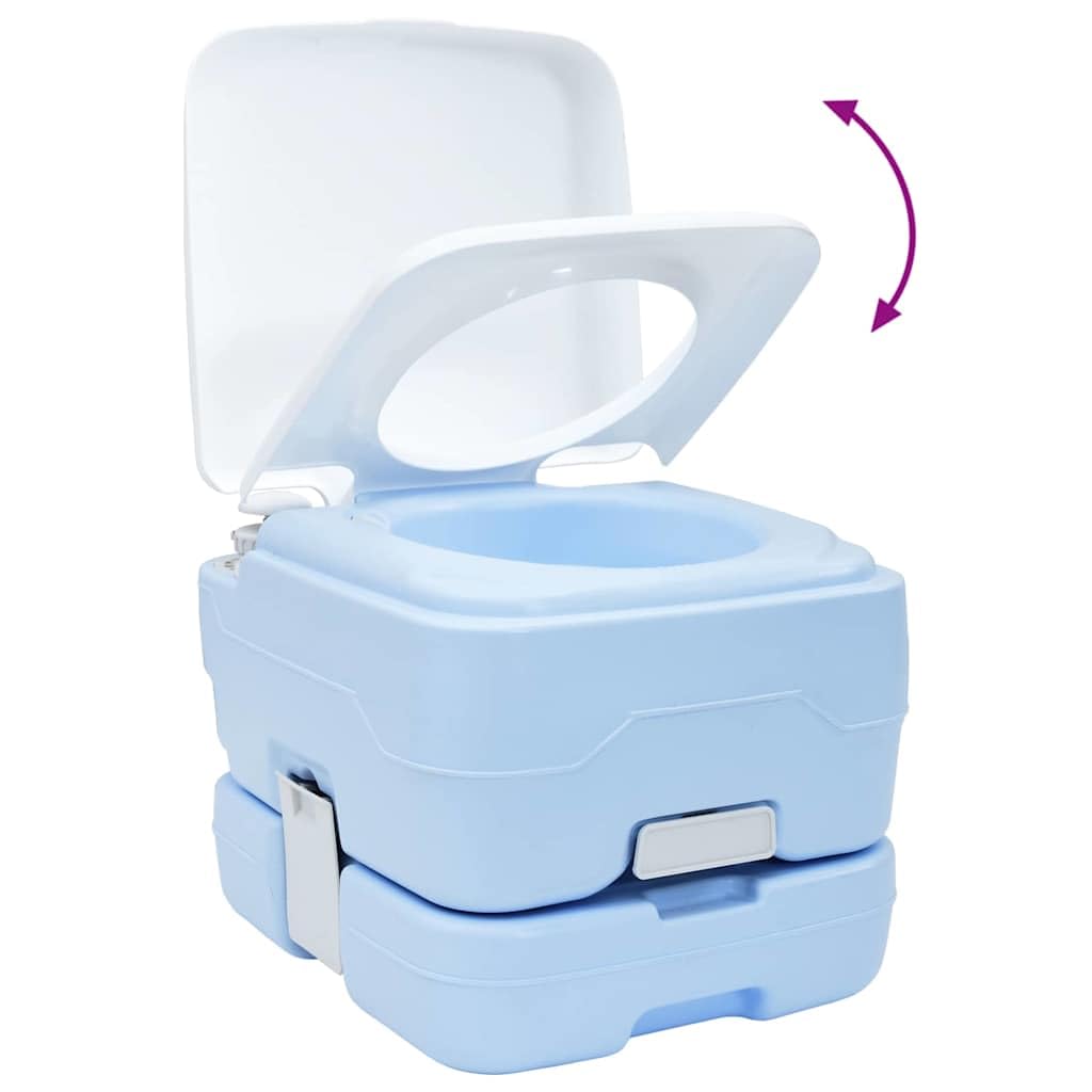 WC da campeggio portatile da viaggio, 41,5 x 36,5 x 30 cm, WC da campeggio con sistema di risciacquo, per escursioni all'aperto e giardino