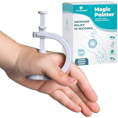Migraine Relief Acupressure Clip – The ‘Magic Pointer’ Hand Pressure Point – Natural Headache Cures Stress Relaxation Product