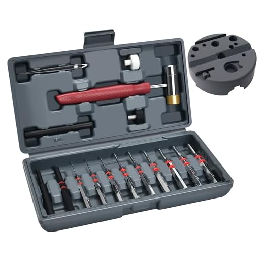 W WIREGEAR Punch Set Gunsmith Punch Set Elite Gunsmithing Tool Made of Solid Material Including Steel Punch and Hammer with Bench Block Ideal for M1911 and Other Pistols for Gunsmithing Maintenance