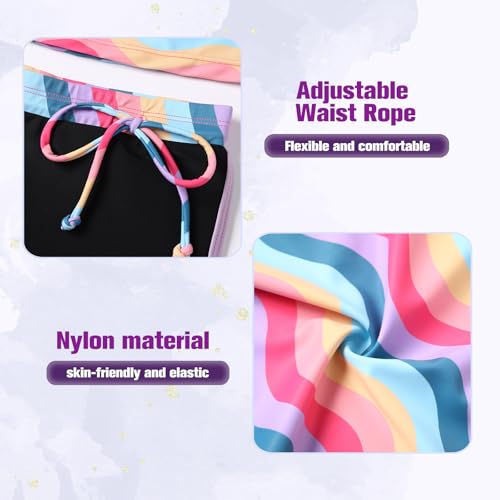 Girls Swimsuit Two Piece Bathing Suits Tankini with Adjustable Strap Swimwear with Boyshort4