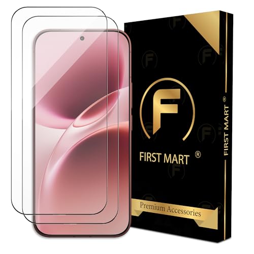 Image of FIRST MART Military Grade Gorilla Tempered Glass For Vivo V70 Elite (6.59 Inch) With Edge To Edge Full Screen Coverage and Easy Installation Kit | Black, Pack of 2