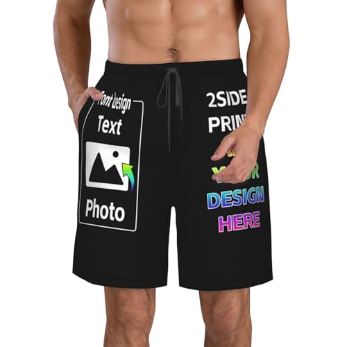 Men's Custom Shorts with Logo Text Photo, Where You Design Personalized Shorts, Gifts, Shorts and Custom Sports Shorts