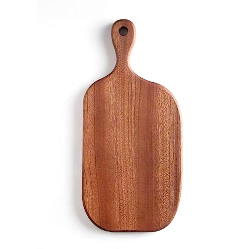 HomeDo Wood Cutting Board for Kitchen,Wooden Chopping Board,Whole Wood Ebony,Serving Board with Handles,Charcuterie Board for Bread Meat