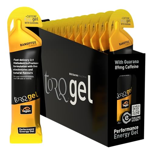 TORQ Running Gels with Electrolytes - 2:1 Maltodextrin: Fructose for Endurance Sports & Optimal Performance | Energy Gels for Running Cycling & Marathons - 30g Carbs Per Gel | Banoffee 15