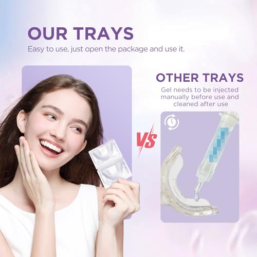 Image of Whitening Strips for Teeth,Effective and Fast Results Teeth Whitening Trays,10 Treatments Safe and Gentle Whitening Gel Teeth Whitening Trays Kit