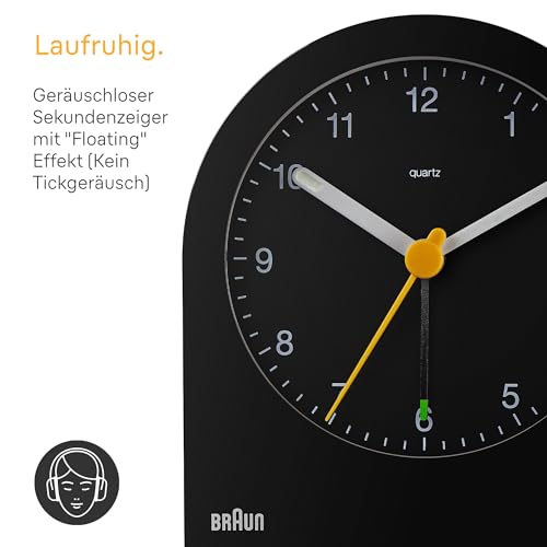 Braun Classic Analogwecker mit Schlummerfunktion und kontinuierlicher Hintergrundbeleuchtung, leises Quarzwerk… – Ansicht 5