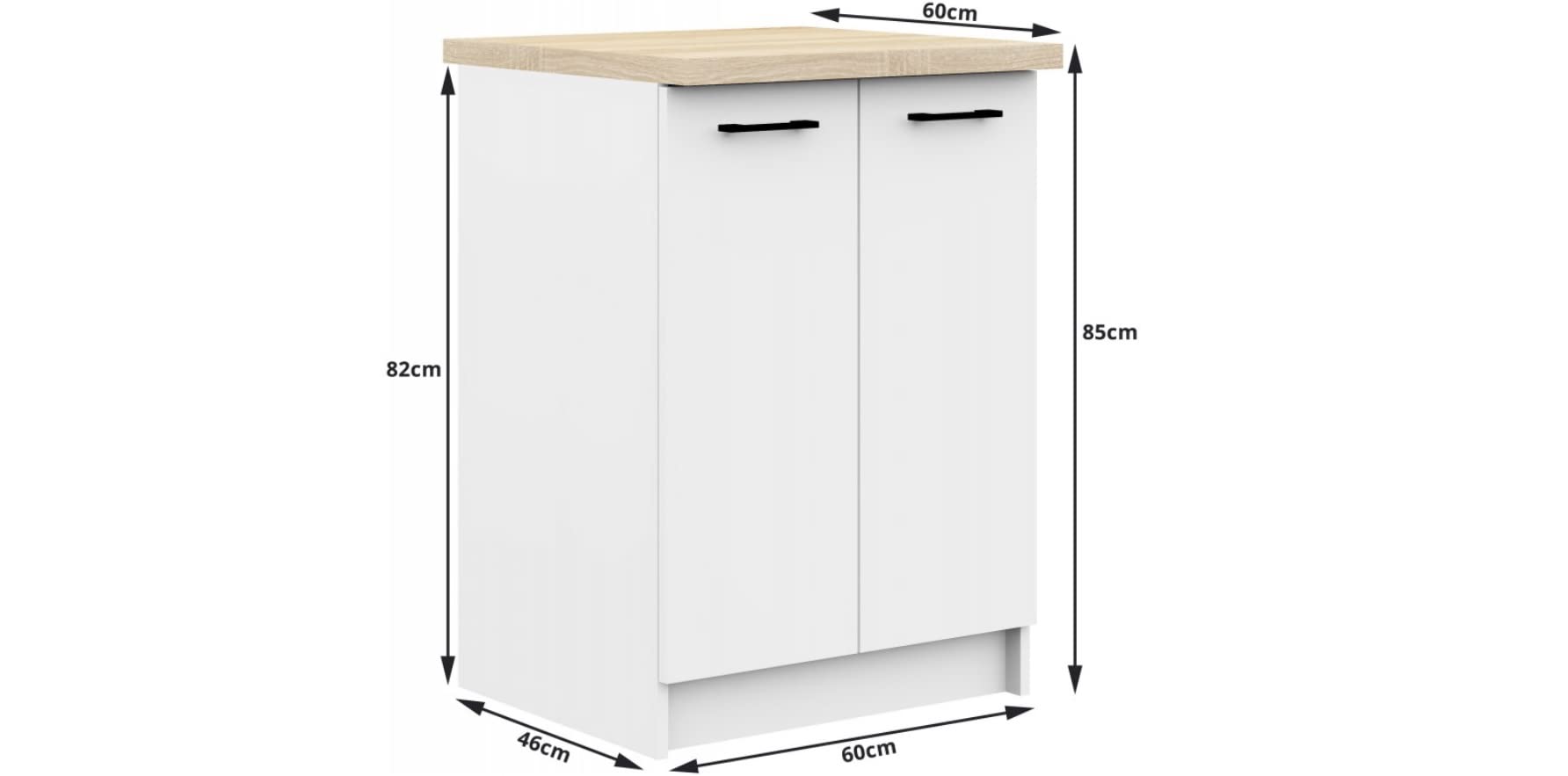 BDW Küche 240cm Küchenzeile Küchenblock