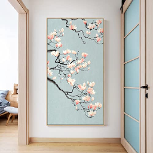 Peinture de fleurs chinoises sur toile pour décorer le salon et la chambre