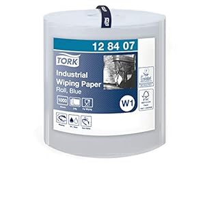 Tork Industrial Rol Poetspapier Blauw W1, Absorberend, 1 x 1.000 vellen, 128407