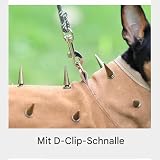 Fenayuu Stachelweste Für Hunde, Reflektierende Hundeschutzweste, Wasserdichtes Haustiergeschirr Mit Spikes, Anti-Biss-Sicherheitsanzug Für Das Training, Wandern, Spazierengehen, Outdoor