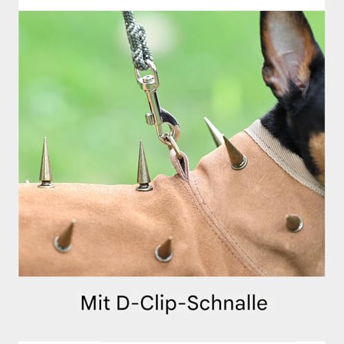 Fenayuu Stachelweste Für Hunde, Reflektierende Hundeschutzweste, Wasserdichtes Haustiergeschirr Mit Spikes, Anti-Biss-Sicherheitsanzug Für Das Training, Wandern, Spazierengehen, Outdoor