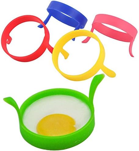 Silicone 2Pcs Kitchen Fried Fry Frier Oven Poacher Pancake Egg Poach Ring Mould