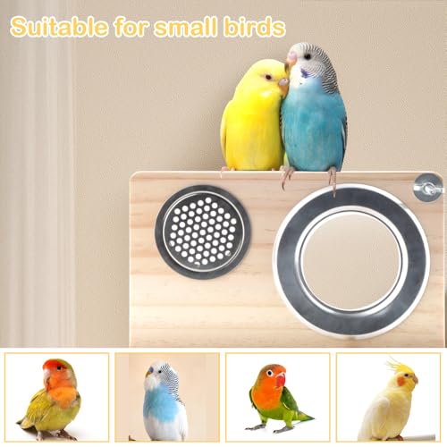 Image of VTurboWay Bird Nesting Box for Window Parakeet Transparent Breeding Box Cage Nest for Small Bird Parrot Parakeet Cockatiel Budgie Conure Lovebird Finch