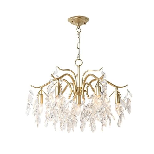 Lustre en cristal K9 de luxe en forme de branche pour salon élégant