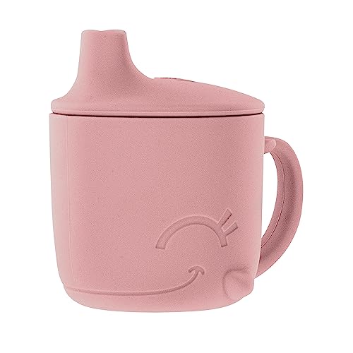 Image of Nuby Animal Friends Silicone Sippy Cup - Toddler Cup with One-Handle - 6+ months - Pink Whale