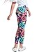 LUOUSE Girls Stretch Cute Lycra Leggings Little Kids Skinny Yoga Pants 3 Packs Sets Ankle Length Size 12T - 13T