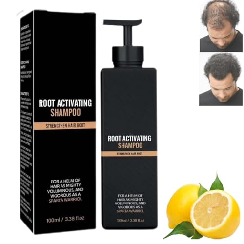 Champú activador de raíces, activador de raíces para la melena, champú con esencia de hierbas naturales, champú acondicionador reparador fuerte y suave, champú (1 piezas)