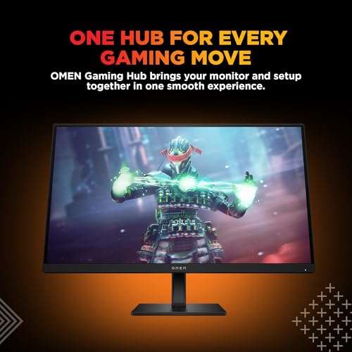 Image of HP OMEN 27 inch FHD 165Hz Gaming Monitor,(68.6cm),FHD(1920 x 1080),400 nits,Pivot-Rotation,Anti-Glare, Eye Ease,8.08kg