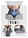 Benazcap Seat Cushion - Memory Foam Car Seat Pad - Sciatica & Lower Back Pain Relief - Car Seat Cushions for Driving - Road Trip Essentials for Drivers, Grey