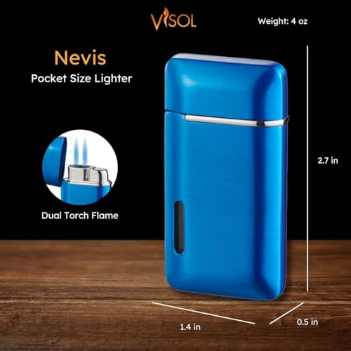 Encendedor a Gas Recargable Visol Nevis Dual Torch miniatura 2