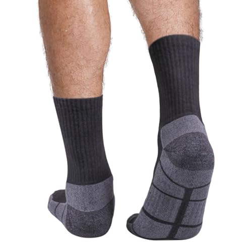 Womens Cushioned Crew Socks For Women, Moisture Wicking Casual Everyday Work Gym Golf Training Athletic Socks, 5 Pairs3