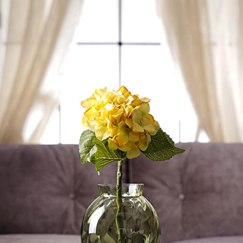 Image of Pure Home and Living Yellow Hydrangea Spray