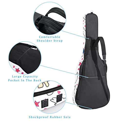 Étui pour guitare classique et acoustique avec motif carlin, licorne, arc-en-ciel, avec aile volante, taille complète… - Les Beatles, Paul McCartney, John Lennon, RIngo Starr, George Harrison Étui pour guitare classique et acoustique avec motif carlin, licorne, arc-en-ciel, avec aile volante, taille complète… – Image 4