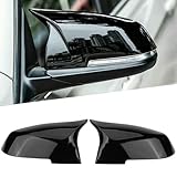 GEARCELL Pair Car Wing Mirror Covers Caps, Replacement Rearview Side Mirror Covers Replacement FIT For BMW F20 F22 F23 F30 F31 F32 F33 F36 F87 M2 X1 E84 Door Mirror Covers Caps GLOSSY BLACK