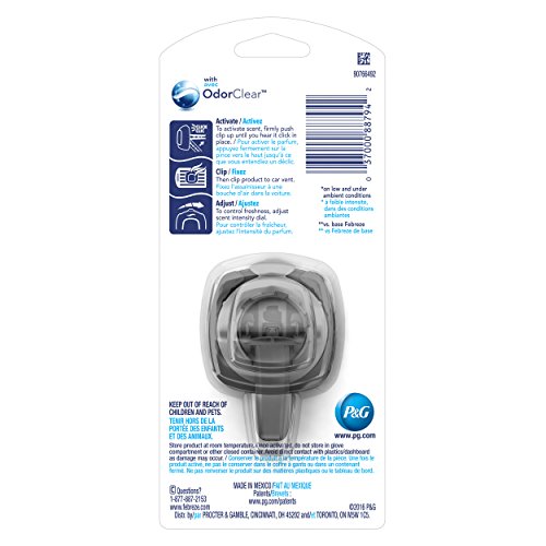 Image of Febreze Air Freshener, Car Vent Clip Air Freshener, Heavy Duty Air Freshener, Crisp Clean Air Freshener