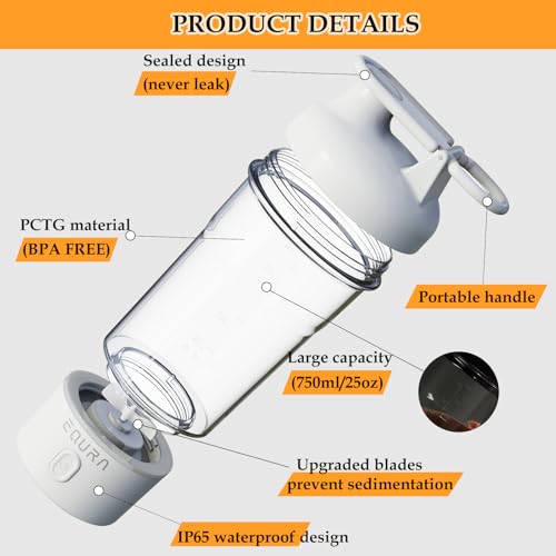 Shaker électrique sans BPA à base lumineuse pour mélanges fluides