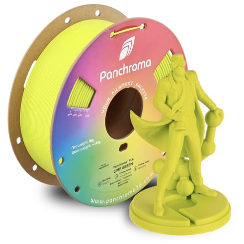 Image of Polymaker Panchroma PLA Lime Green 3D Printer Filament, 1.75mm, 1kg Spool, Easy to Print, High Speed Printing, Tangle Free, AMS Compatible, Perfect for Toys, Decor, Miniatures, Models & Cosplay