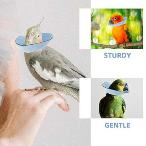 Image of VANZACK Bird Collar Parrot Neck Protector Anti-Bite Picking Collar for Wound Care Microfiber Bird Neck Cover Comfortable Fit for Eating Flying Playing Xs 2.75 in