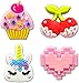 36-Piece Cute Pink Croc Charms for Girls & Kids – Kawaii Butterfly, Heart, Unicorn, Rainbow, Animal, Fruit, Ice Cream, Lollipop & Happy Face Charms, Adorable Shoe Accessories for Clogs and Sandals, Birthday Gift & Party Favor
