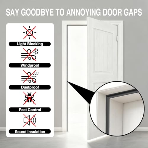 D Shape Weather Stripping Door Seal 20FT,Black Color Silicone Weather Stripping,T-Shaped Seal Strip for Door Frame Window Seal (Black, 3/8" W × 5/16") Size M by Zanoal - Image 4