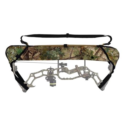 Slicker Weatherproof Bow Sling for Archery, Soft and Compact Bow Case for Hunting Gear Accessories, Cam and String Protector - Alpine Mountain Camo