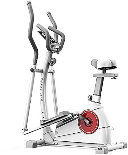Image of Stepper Elliptical Machine Trainer - Adjustable 8 Levels Resistance and Seats with Digital Monitor and Pulse Rate Grips Magnetic Smooth Quiet Driven Elliptical Exercise Machine for Home Gym (