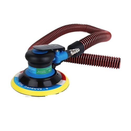 Pneumatische Schleifmaschine 125 mm/150 mm exzentrischer 5 mm Vakuumschleifer Exzenterschleifer Palm pneumatischer Polierer für Granit Marmor Beton(6 Inch Vacuum Sander)