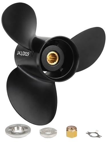 OULEME 48-832830A45 Aluminum Boat Propeller 14 1/2 x 19 for Mercury Outboard 135-300 HP Motors 15 Tooth Spline 3-Blade RH