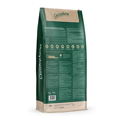 Christopherus Light Grainfree, Vollnahrung für ausgewachsene Hunde mit Übergewicht oder geringer Aktivität, Trockenfutter, Lamm + Kartoffel, Krokettengröße ca. 1 cm, Ausgewachsener Hund, 12 kg