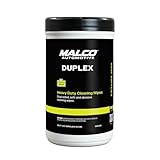 Malco Duplex Heavy Duty Cleaning Wipes for Home and Auto - Dual Sided Textured, Wet Wipe/Removes Grease, Tar, Paint, Oil, Dirt/No Residue/Safe for Hands/Made in USA (130 Wipes)
