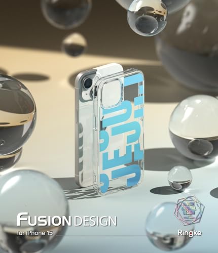 Image of Ringke Fusion Design Compatible with iPhone 15 Case Cover Hard Graphic Designed Back Soft Flexible TPU Bumper Scratch Resistant Natural Form iPhone 15 Back Cover - Jeju