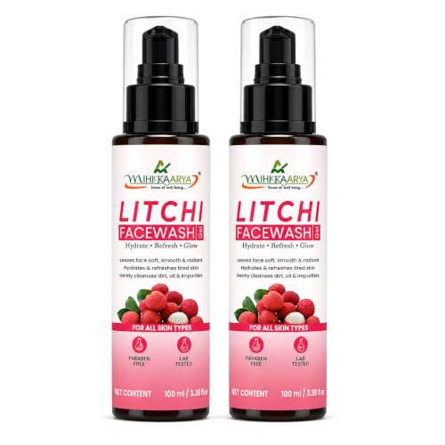 Image of Litchi Face Wash for Men & Women - Pack of 2 (100ml + 100ml) | Refreshing & Gentle Daily Cleanser