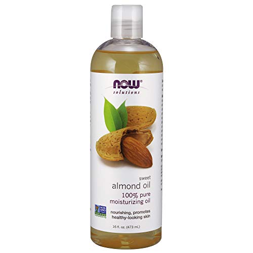 NOW Solutions, Sweet Almond Oil, 100% Pure Moisturizing Oil, Promotes Healthy-Looking Skin, Unscented Oil, 16-Ounce,Package may vary