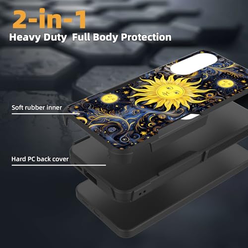 ZQLPLZR Magnetic for Galaxy S25 Edge Case,[Compatible with MagSafe] [Military Grade Drop Protection] Heavy Duty Shockproof Phone Case for Samsung Galaxy S25 Edge 2025,Sun Moon Stars - image 5