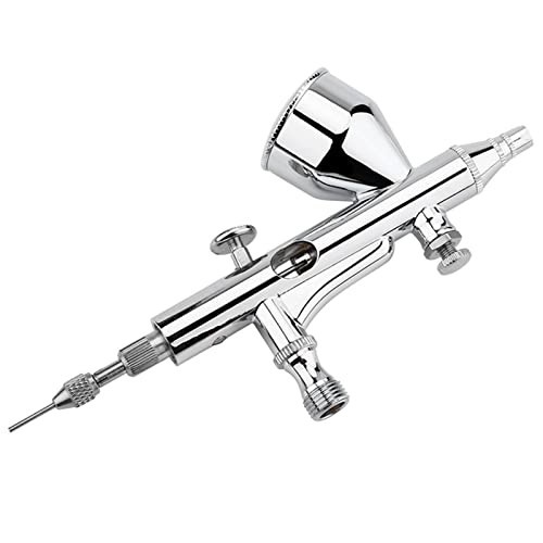 LUCKDANO Airbrush Kit Dual Kit de Aerógrafo de Doble Acción - Pistola Pulverizadora de Aguja de 0,2 Mm/0,3 Mm/0,5 para Pasteles, Uñas y Arte en Modelos - Control de Precisión para Artistas