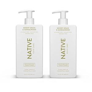 Native Desert Grass & Sandalwood Moisturizing Conditioner contains Naturally Derived Ingredients | All Hair Types – Color & Treated, Fine to Dry Damaged |Sulfate & Dye Free, 16.5 fl oz each (2 Pack)
